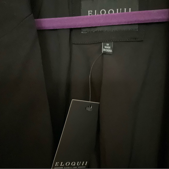 Eloquii Double Breasted Black Blazer - Picture 2 of 6